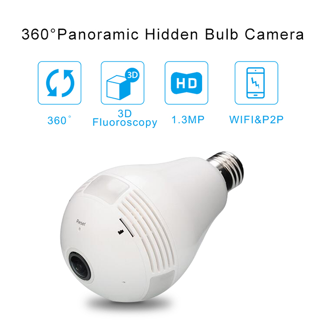 Câmera panorâmico de mini 360 Vr, câmara de segurança 2,0 Megapixels da lente de HD Fisheye